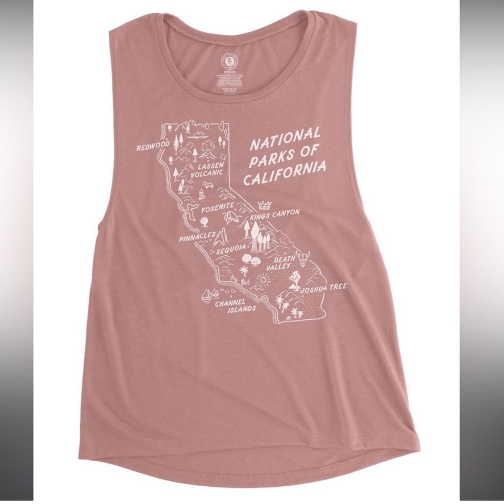 Parks project pink mauve tank small - parks of California graphic